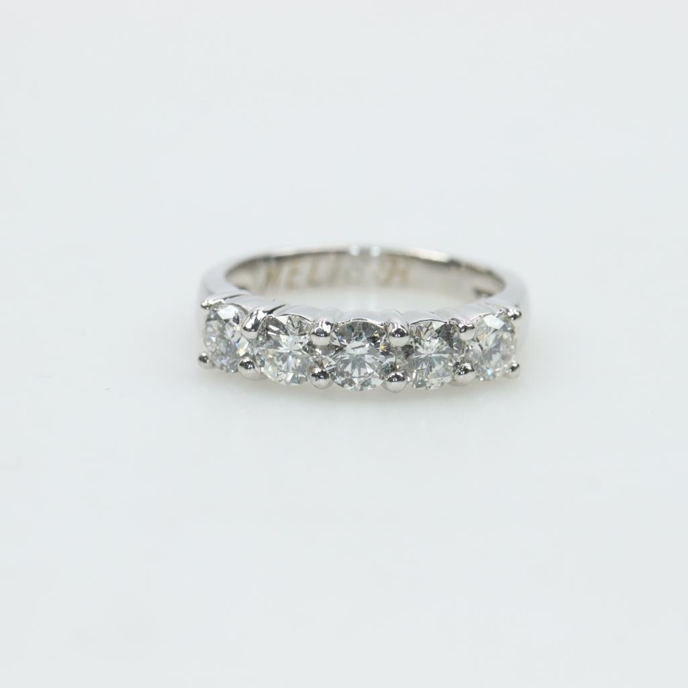 1.25cttw Diamond 14k White Gold Ring Sz 7